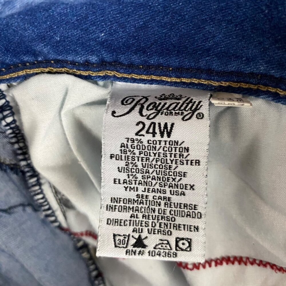 Royalty For Me Womens Plus Size 24W Blue Skinny Jeans Stretch Denim Skinny Leg - Picture 3 of 7